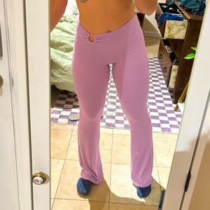 PacCares (PacSun) Lavender Purple Flair Pants with Metal Ring size Medium